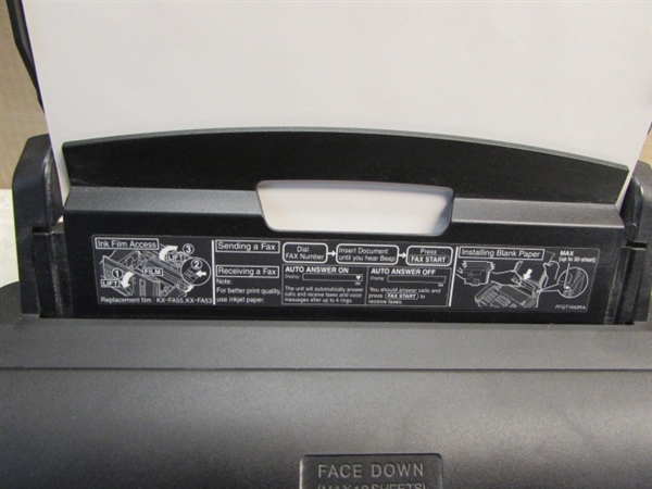 FAX MACHINE WITH CORDLESS PHONE AND COPIER FUNCTION