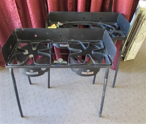 2 CACHE COOKER PROPANE STOVE BASES **PARTS ONLY**NO BURNERS INCLUDED**