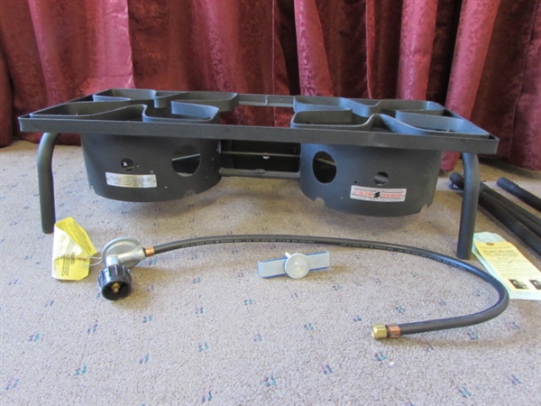 2 CACHE COOKER PROPANE STOVE BASES **PARTS ONLY**NO BURNERS INCLUDED**