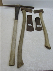 SPLITTING WEDGES, AXE, AND PICKAXE