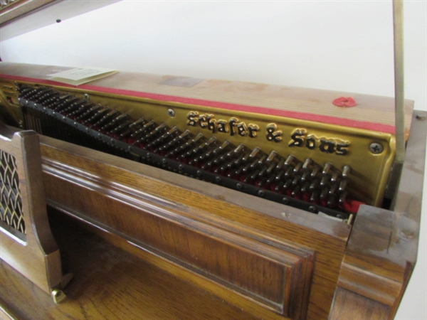 VINTAGE SHAFER & SONS UPRIGHT PIANO
