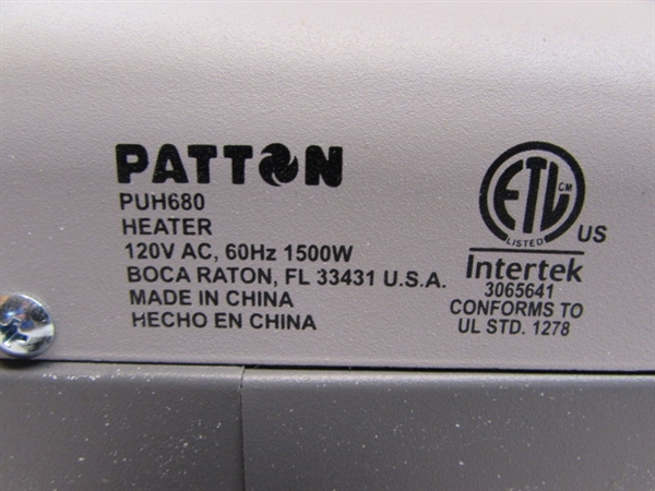 PATTON PERSONAL SPACE HEATER