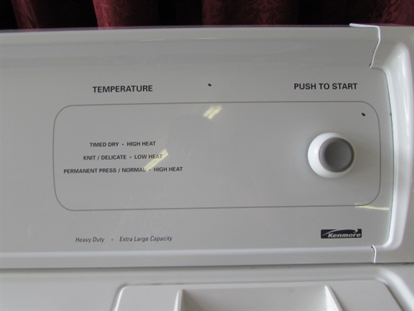 KENMORE DRYER HEAVY DUTY/EXTRA LARGE CAPACITY