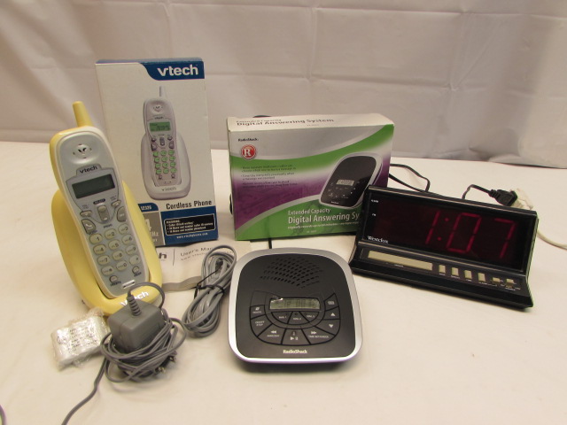 Lot Detail - PHONE, ANSWERING MACHINE, AND DIGITAL ALARM CLOCK