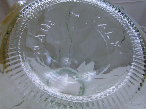 BEAUTIFUL EXTRA LARGE DECORATIVE GLASS JAR WITH LID