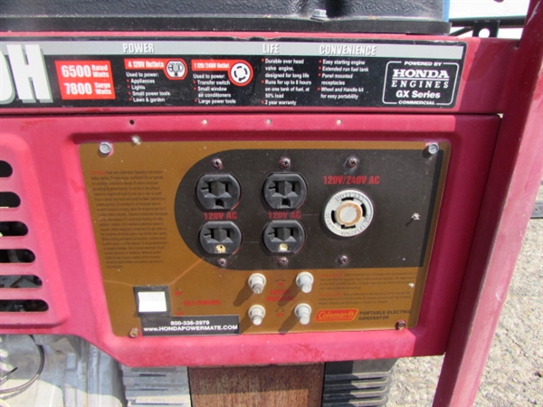 COLEMAN PORTABLE ELECTRIC GENERATOR