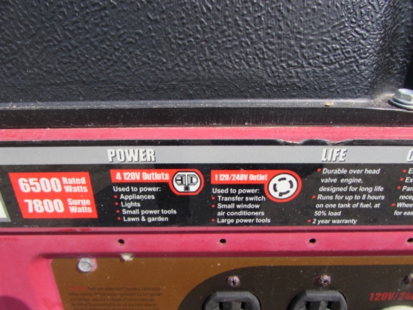 COLEMAN PORTABLE ELECTRIC GENERATOR