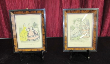 HASKO DELUXE TRAY AND ANTIQUE FASHION PICTURES