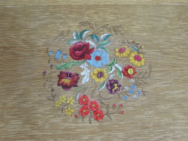HASKO DELUXE TRAY AND ANTIQUE FASHION PICTURES