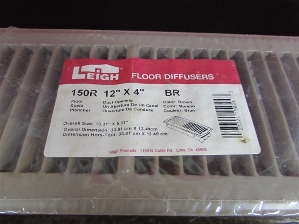 FLOOR REGISTERS, LIGHT FIXTURE TRIM RINGS AND MORE