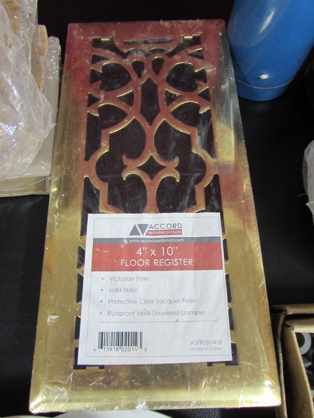 FLOOR REGISTERS, LIGHT FIXTURE TRIM RINGS AND MORE