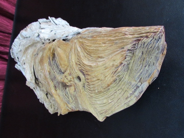 BURL WOOD CARVED FACE