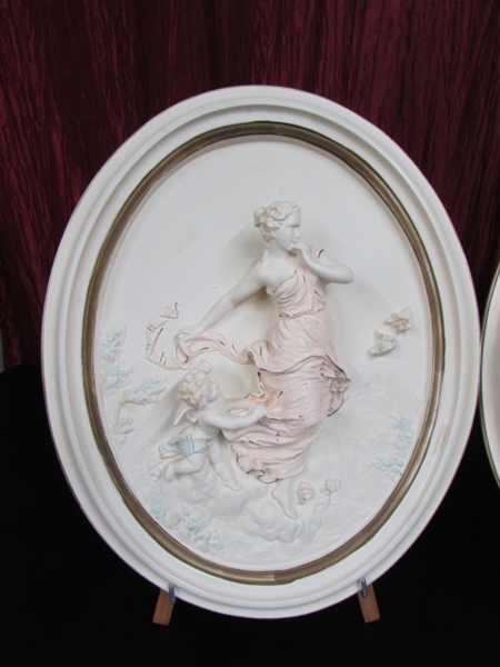 ALEXANDER BACKER CO. BAS RELIEF SCULPTURES