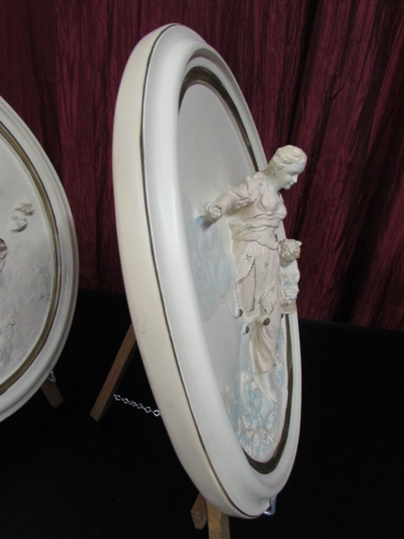 ALEXANDER BACKER CO. BAS RELIEF SCULPTURES