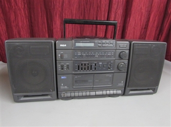 RCA AM/FM RADIO, CASSETTE,CD PLAYER