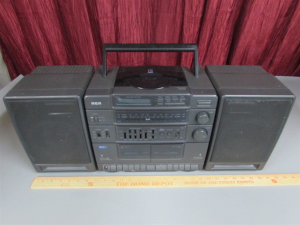 RCA AM/FM RADIO, CASSETTE,CD PLAYER