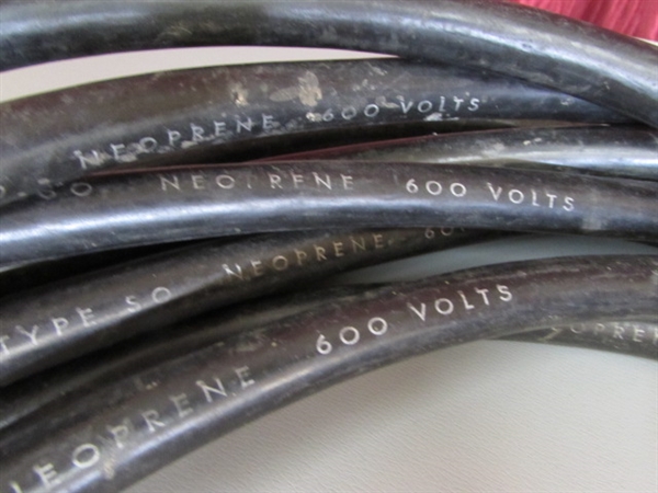 40 FEET OF ELECTRICAL WIRE AND HAMMER DRILL