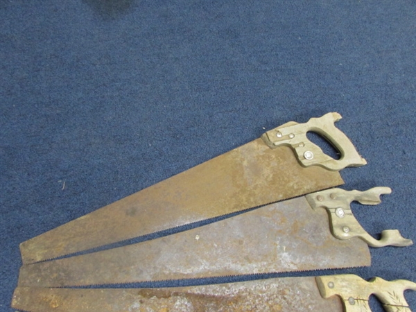SEVEN OLD HANDSAWS
