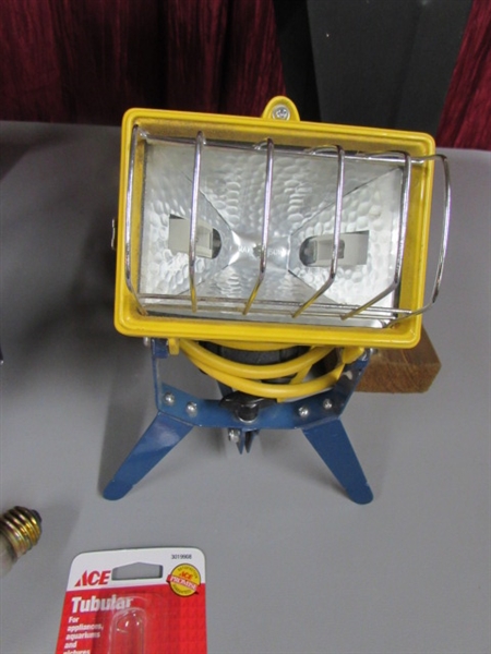 ROUTER TABLE/HALOGEN LAMPS & 8 FAN