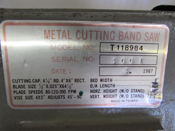 HORIZONTAL METAL CUTTING BAND SAW