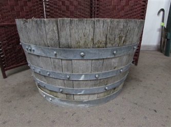 HALF BARREL PLANTER