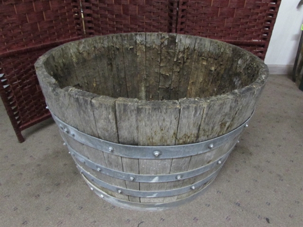 HALF BARREL PLANTER