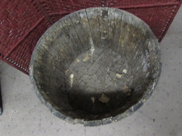 HALF BARREL PLANTER