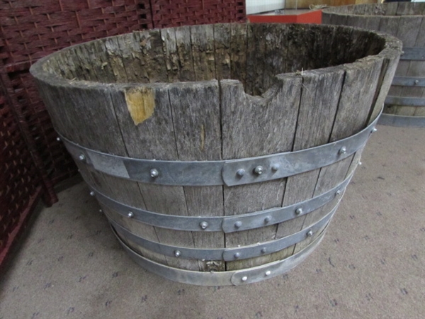 HALF BARREL PLANTER