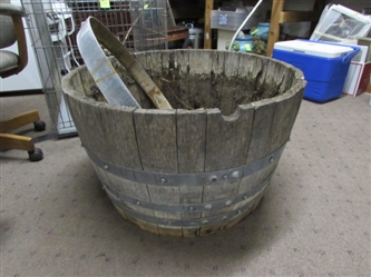 HALF BARREL PLANTER