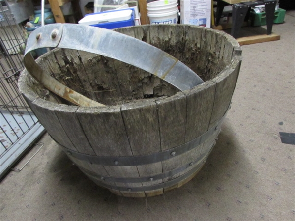 HALF BARREL PLANTER