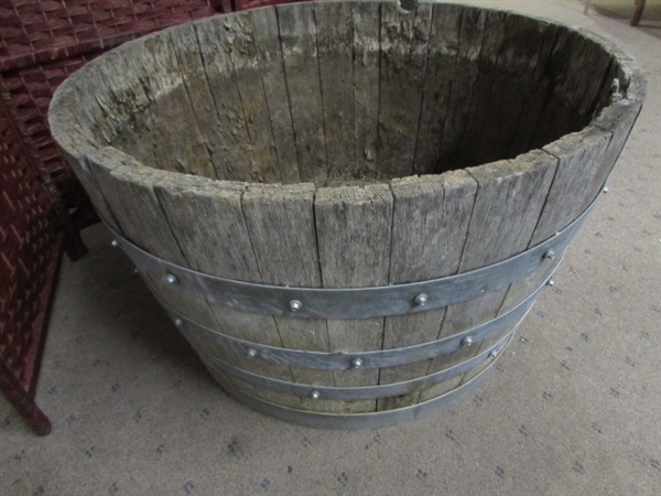 HALF BARREL PLANTER