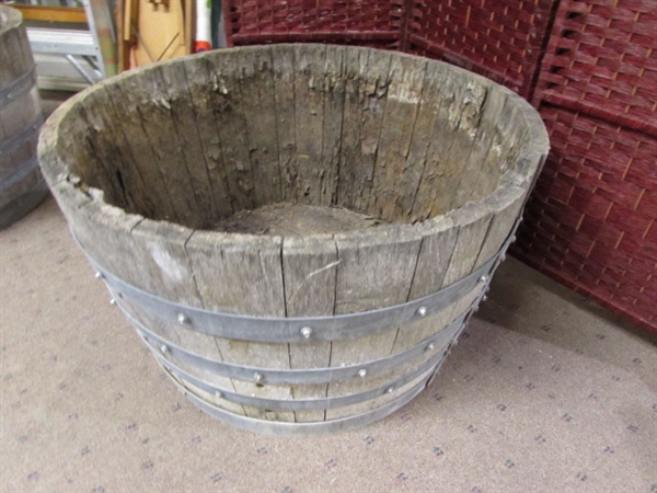 HALF BARREL PLANTER