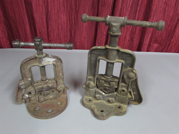 TWO PIPE VISES & OUTDOOR SHOWER?