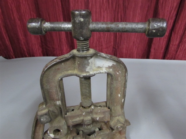 TWO PIPE VISES & OUTDOOR SHOWER?