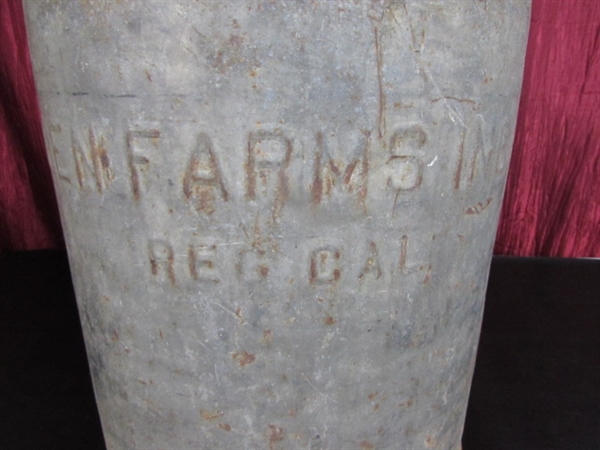 VINTAGE 10 GALLON MILK CAN