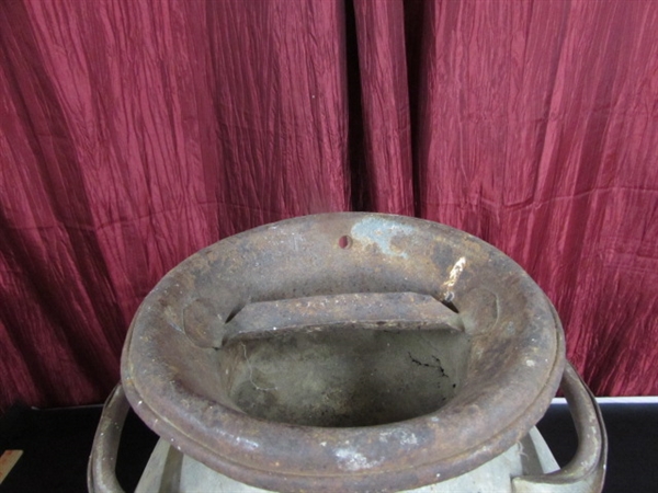 VINTAGE 10 GALLON MILK CAN