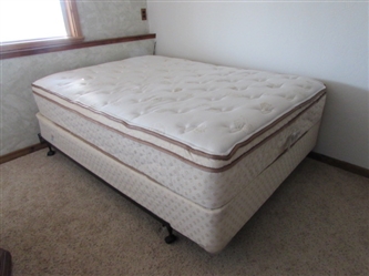FULL SIZE MATTRESS & BOX SPRINGS WITH RAILS