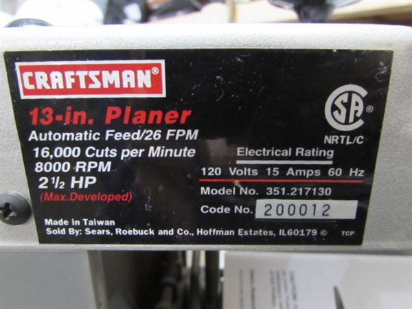 CRAFTSMAN PLANER