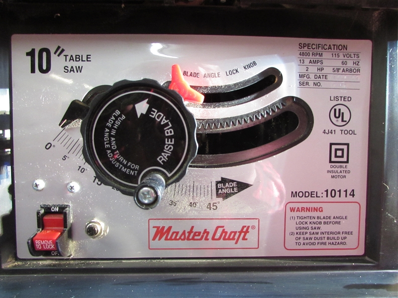 MASTERCRAFT TABLE SAW