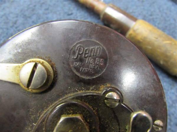 VINTAGE FISHING POLES A PENN REEL & NET