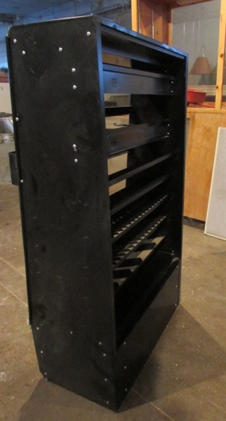 BLACK METAL DISPLAY RACK