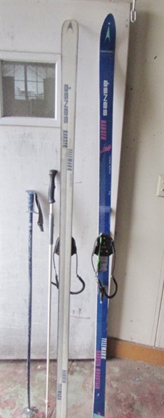 SKIS & ROSSIGNOL POLES