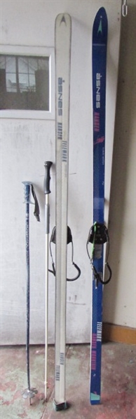 SKIS & ROSSIGNOL POLES