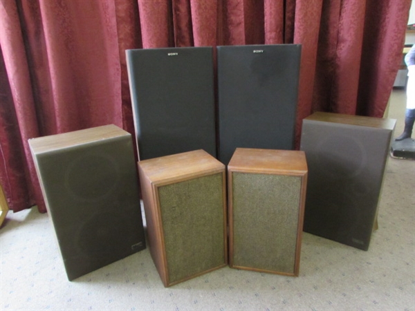 3 PAIRS OF VINTAGE SPEAKERS