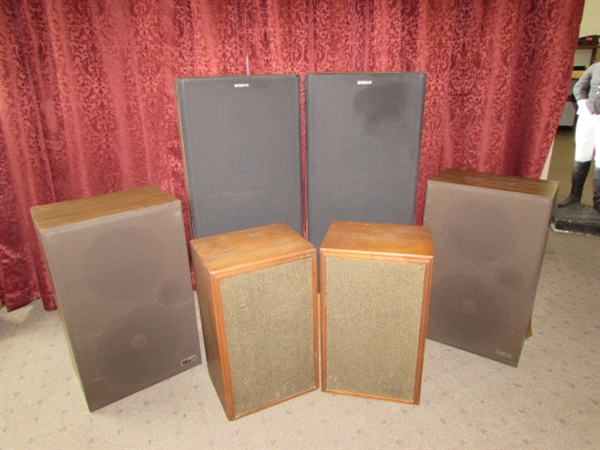 3 PAIRS OF VINTAGE SPEAKERS