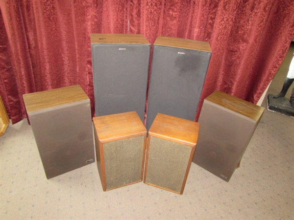 3 PAIRS OF VINTAGE SPEAKERS