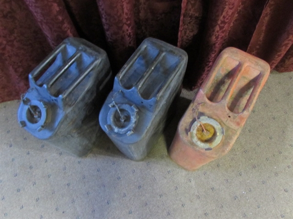 3 VINTAGE JERRY CANS