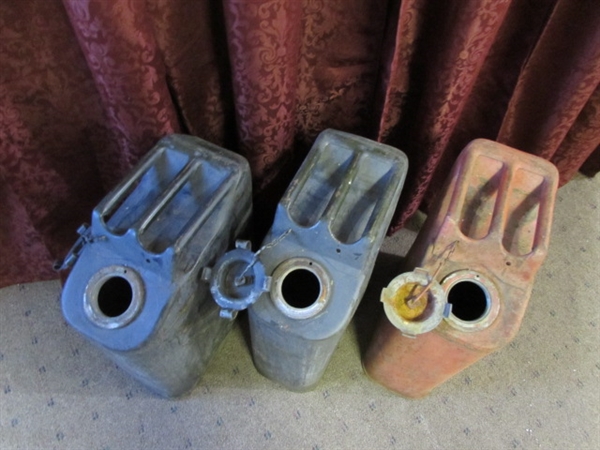 3 VINTAGE JERRY CANS