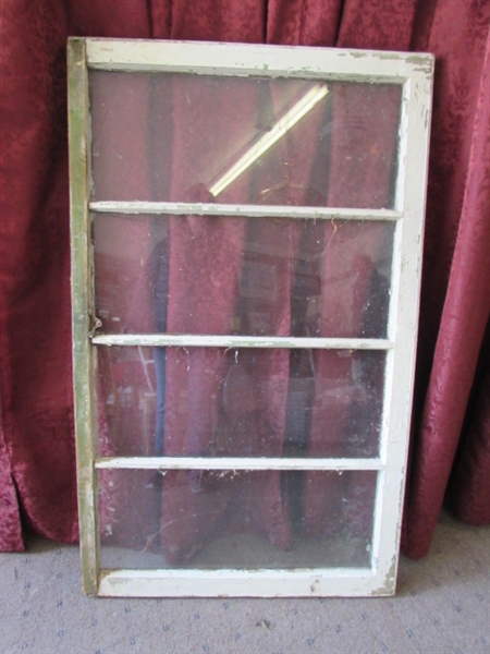 ANTIQUE 4-PANE FARMHOUSE WINDOW