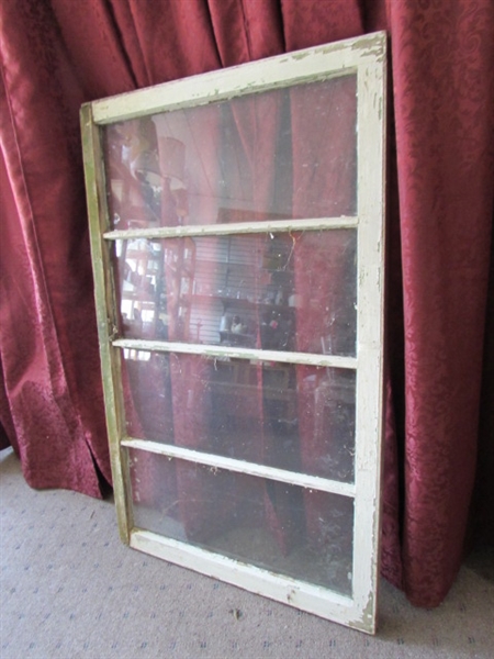 ANTIQUE 4-PANE FARMHOUSE WINDOW